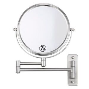8 Inch Wall Mounted Makeup Bathroom Mirror - 1x/7x Magnification